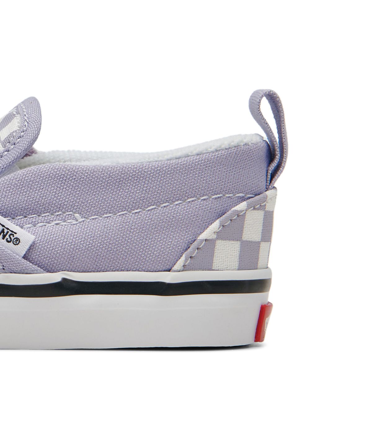 반스 키즈(VANS KIDS) 슬립온 V 토들러 - (체커보드) 라벤더:트루 화이트