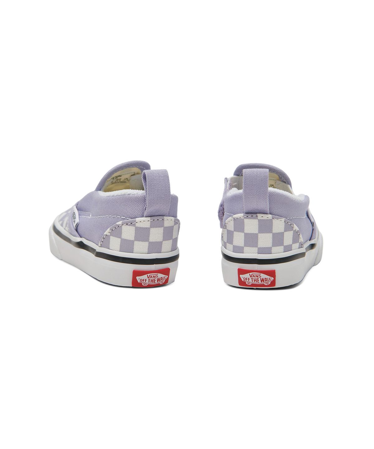 반스 키즈(VANS KIDS) 슬립온 V 토들러 - (체커보드) 라벤더:트루 화이트