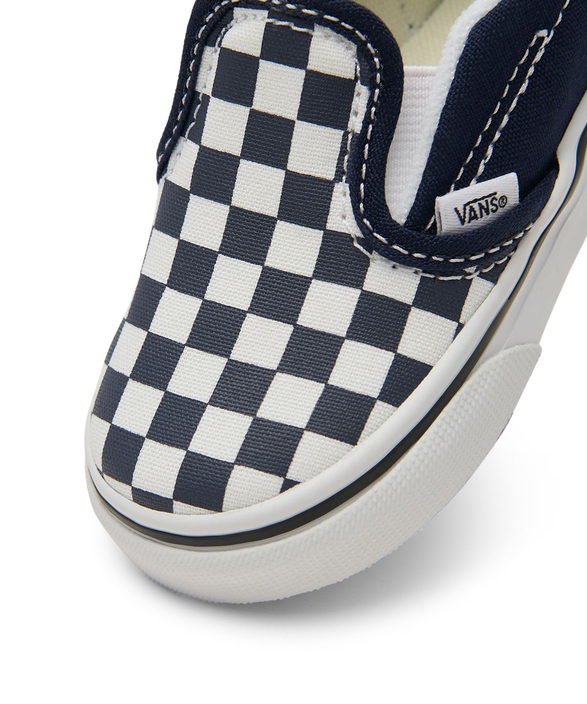 반스 키즈(VANS KIDS) 슬립온 V 토들러 - (체커보드) 파리지엥 나이트:트루 화이트