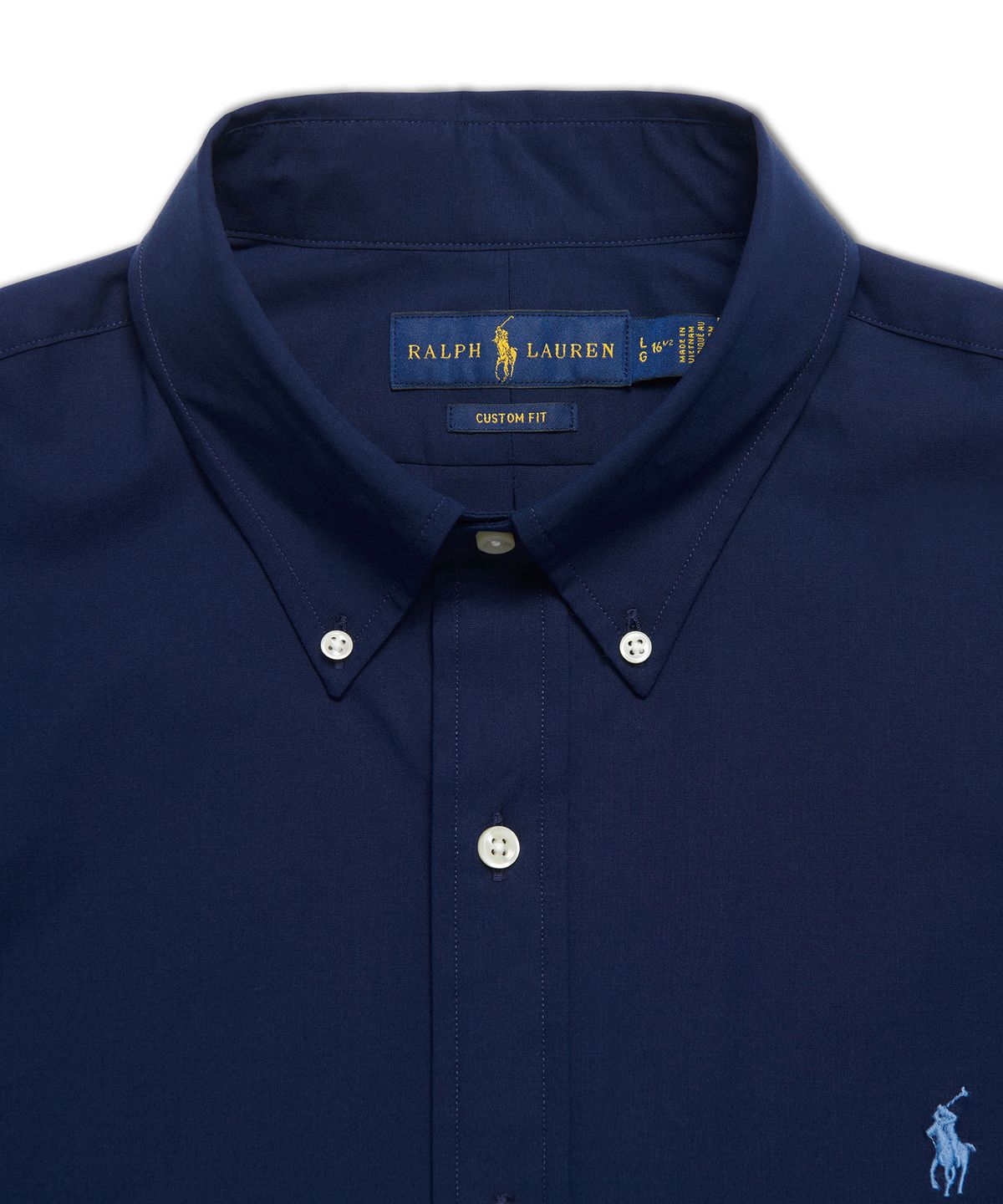 폴로 랄프 로렌(POLO RALPH LAUREN) 롱슬리브 포플린 셔츠 - 네이비