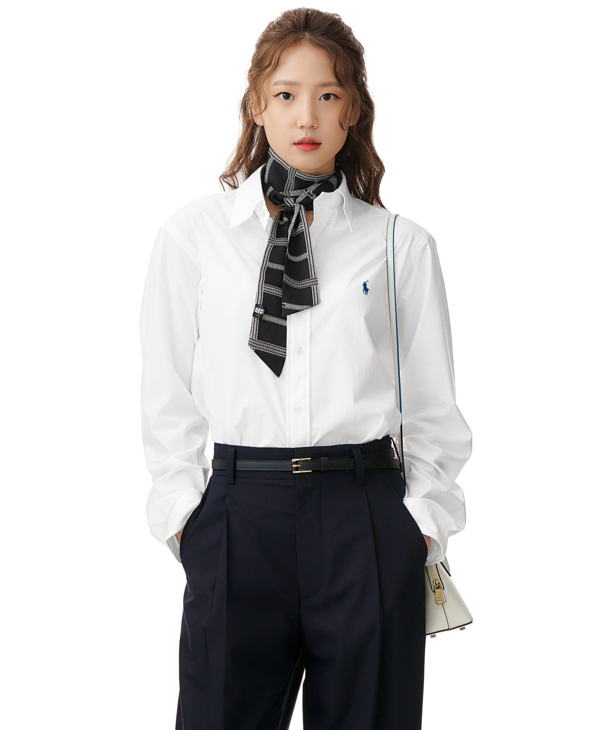 폴로 랄프 로렌(POLO RALPH LAUREN) 커스텀핏 포플린 셔츠 - 화이트