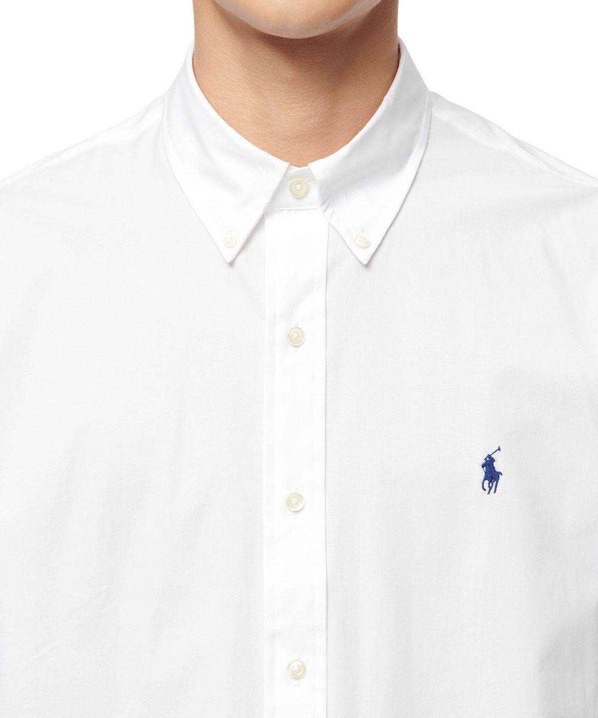 폴로 랄프 로렌(POLO RALPH LAUREN) 커스텀핏 포플린 셔츠 - 화이트