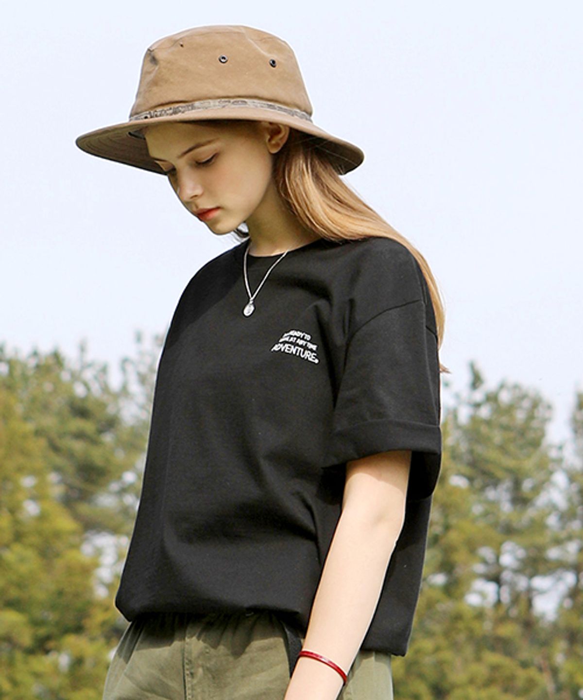 플루크(FLUKE) 카라반 캠퍼 그래픽 반팔티셔츠 블랙 FST158