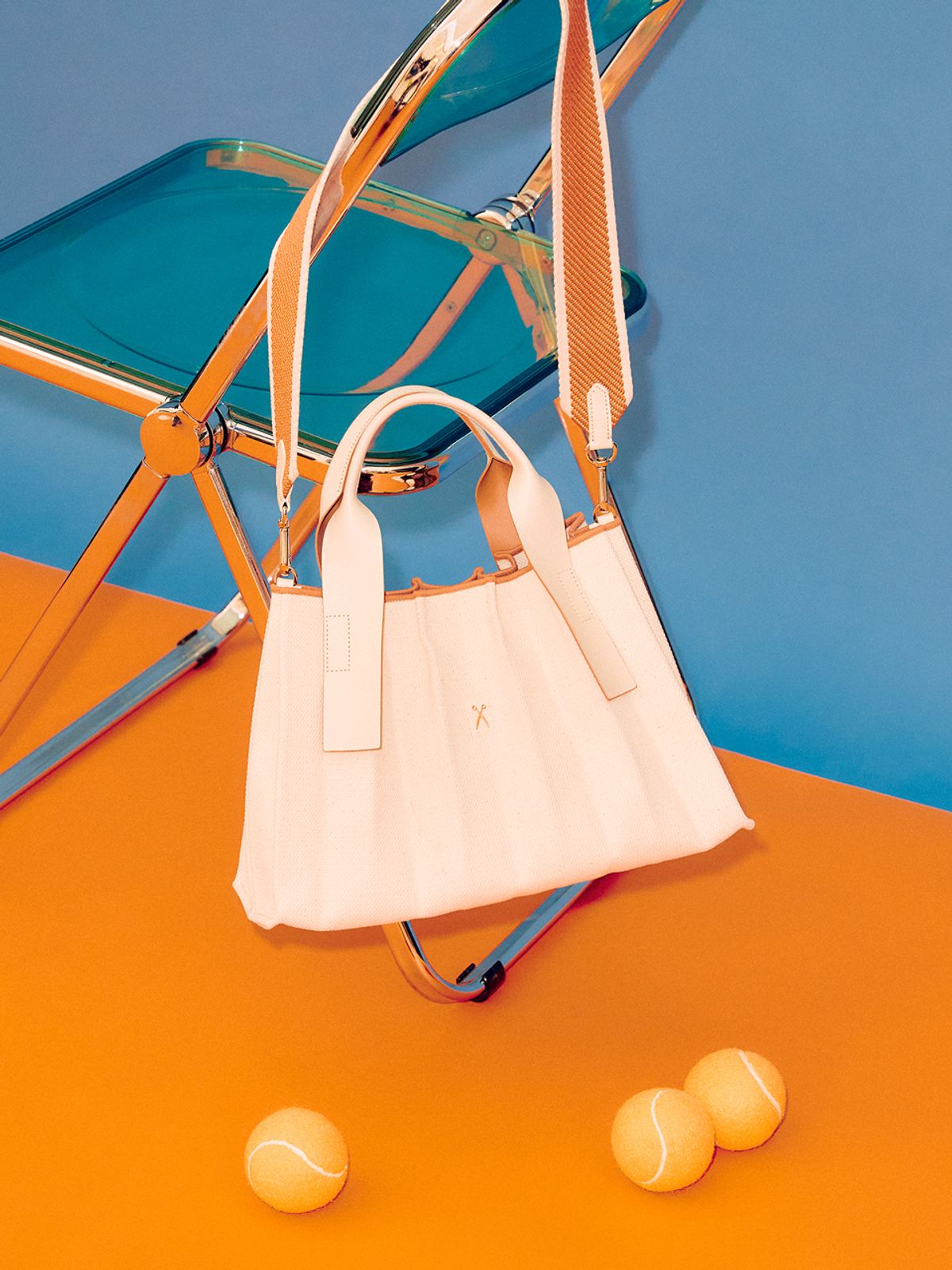 조셉앤스테이시(JOSEPH&STACEY) Lucky Pleats Canvas Tote S Ivory_Cream