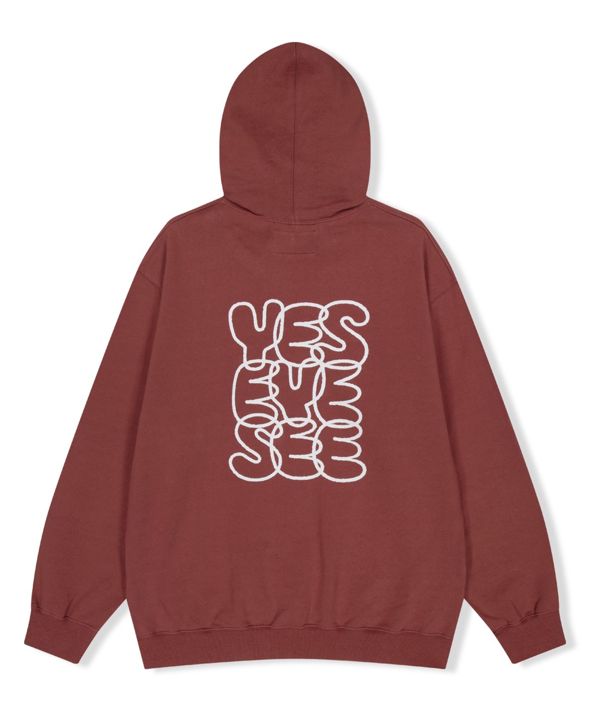 예스아이씨(YESEYESEE) C-logo Hoodie Brick Red