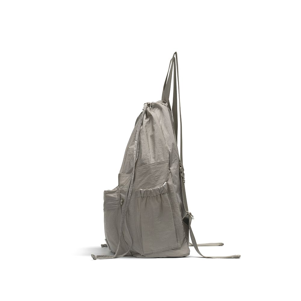 MUSINSA | fennec DRAWSTRING BACKPACK - GRAYISH BROWN
