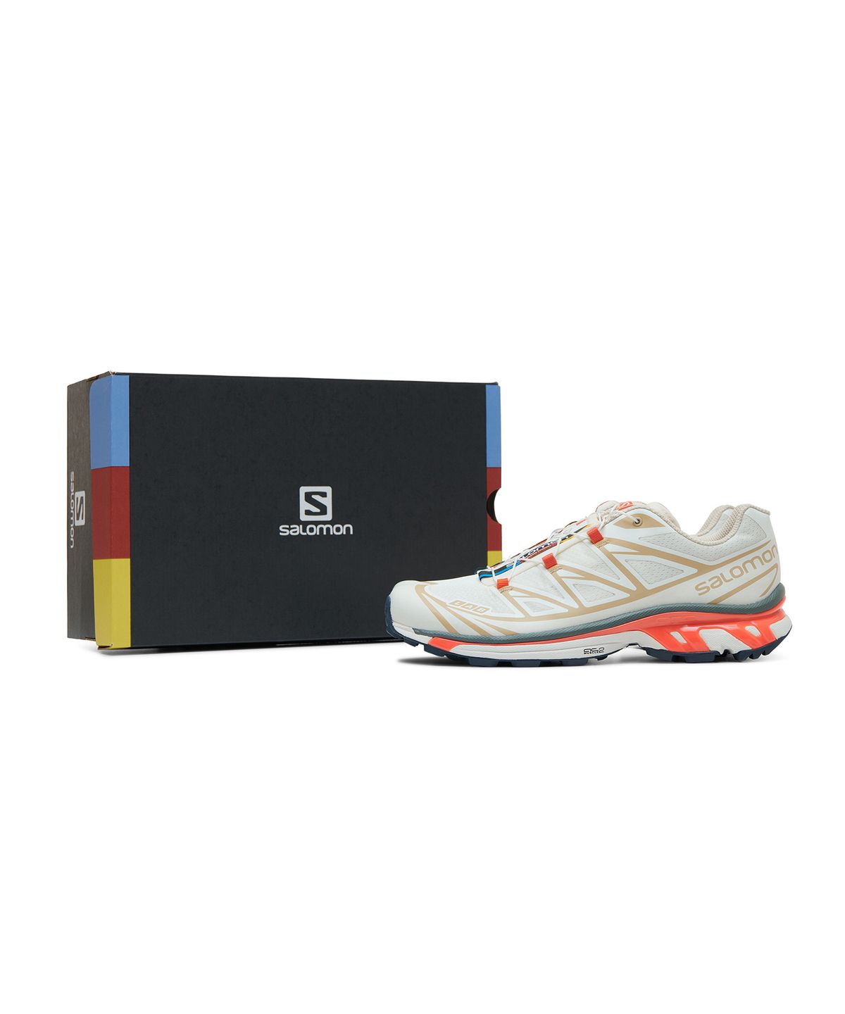 살로몬(SALOMON) XT-6 - 바닐라 아이스:블리치드 샌드:레드 / L41455300