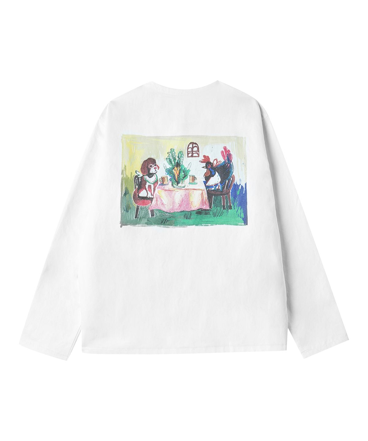 비욘드클로젯(BEYOND CLOSET) [COLLECTION LINE] 테이블 집업 점퍼 화이트