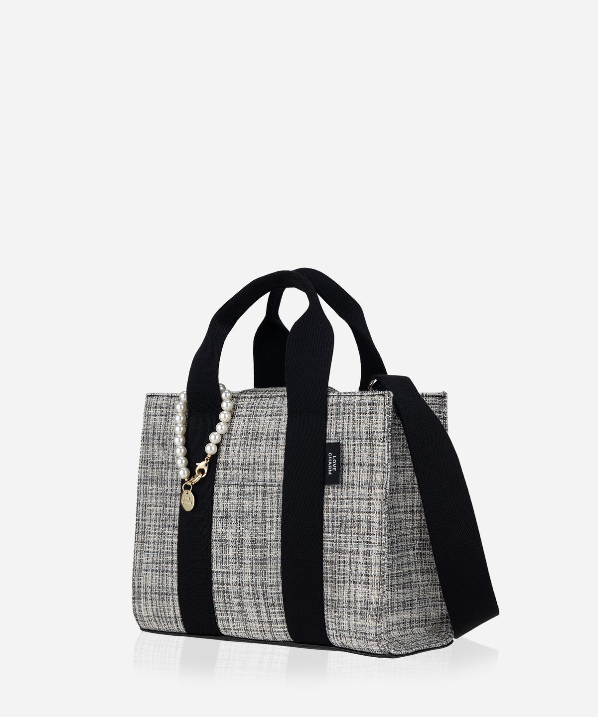 러브참(LOVECHARM) [트위드 캔버스백_미디움] Tweed Canvas Bag_Medium