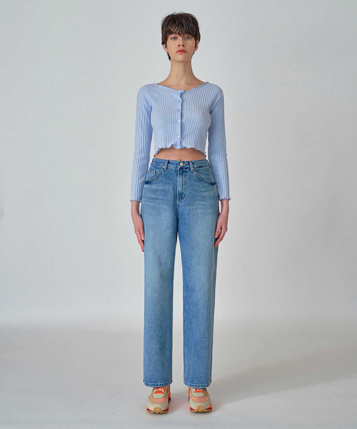 판도라핏(PANDORAFIT) [WIDE] Burst jeans