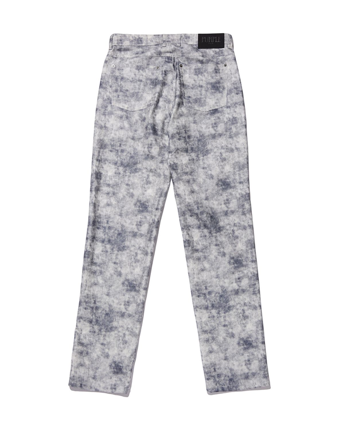 비슬로우(BESLOW) PRINTED LEATHER PANTS LIGHT GREY