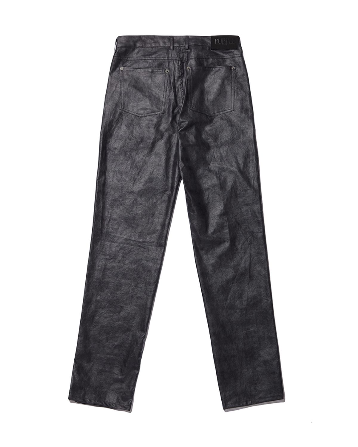 비슬로우(BESLOW) PRINTED LEATHER PANTS BLACK