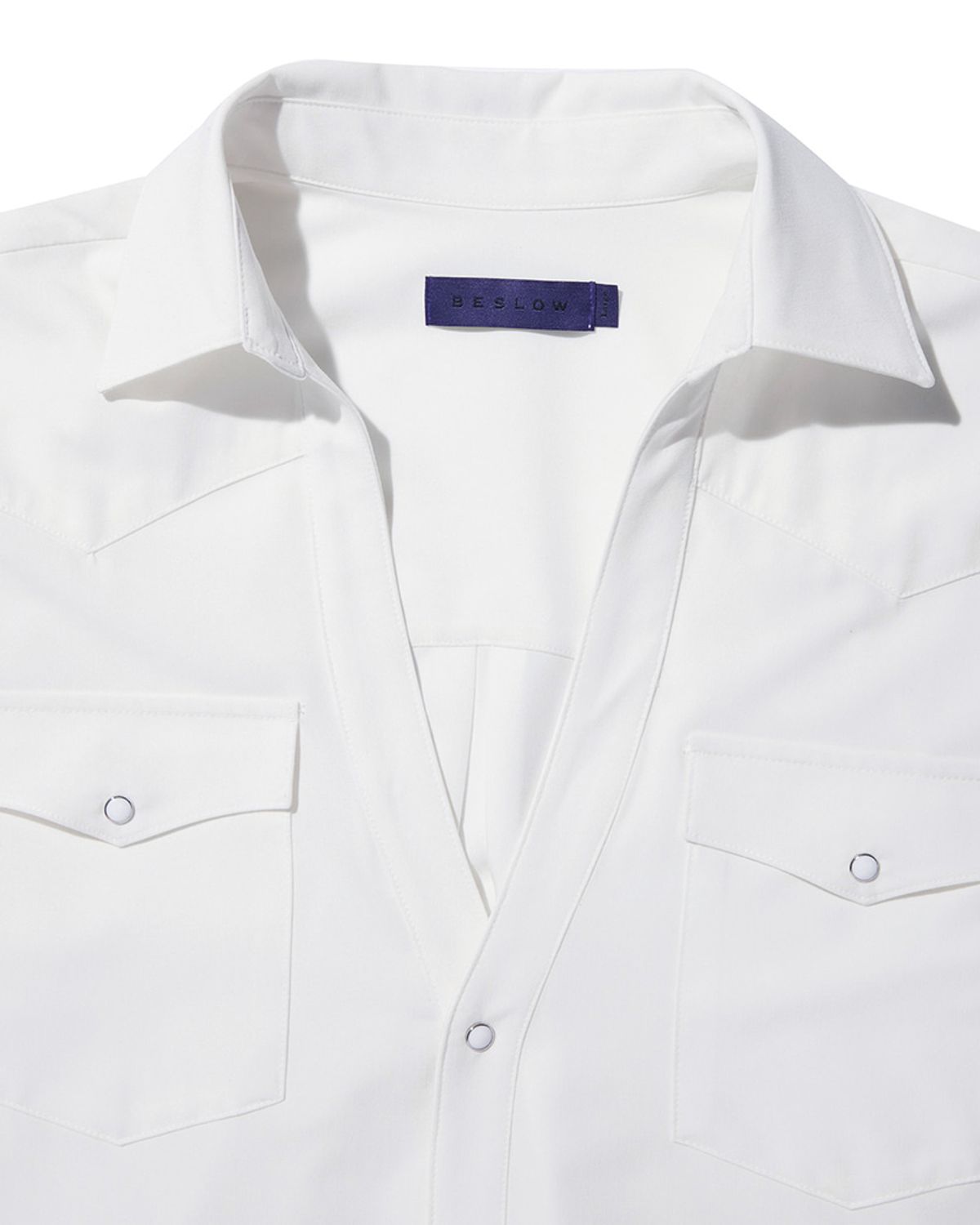 비슬로우(BESLOW) V NECK WESTERN SHIRT WHITE