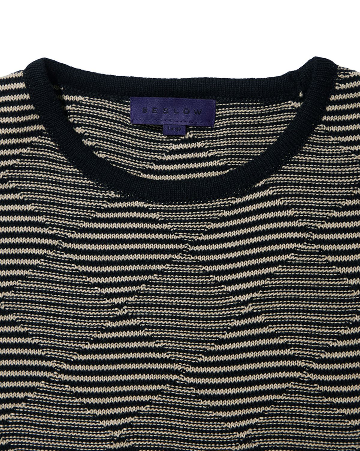 비슬로우(BESLOW) CHECKER BOARD KNIT VEST BLACK BEIGE