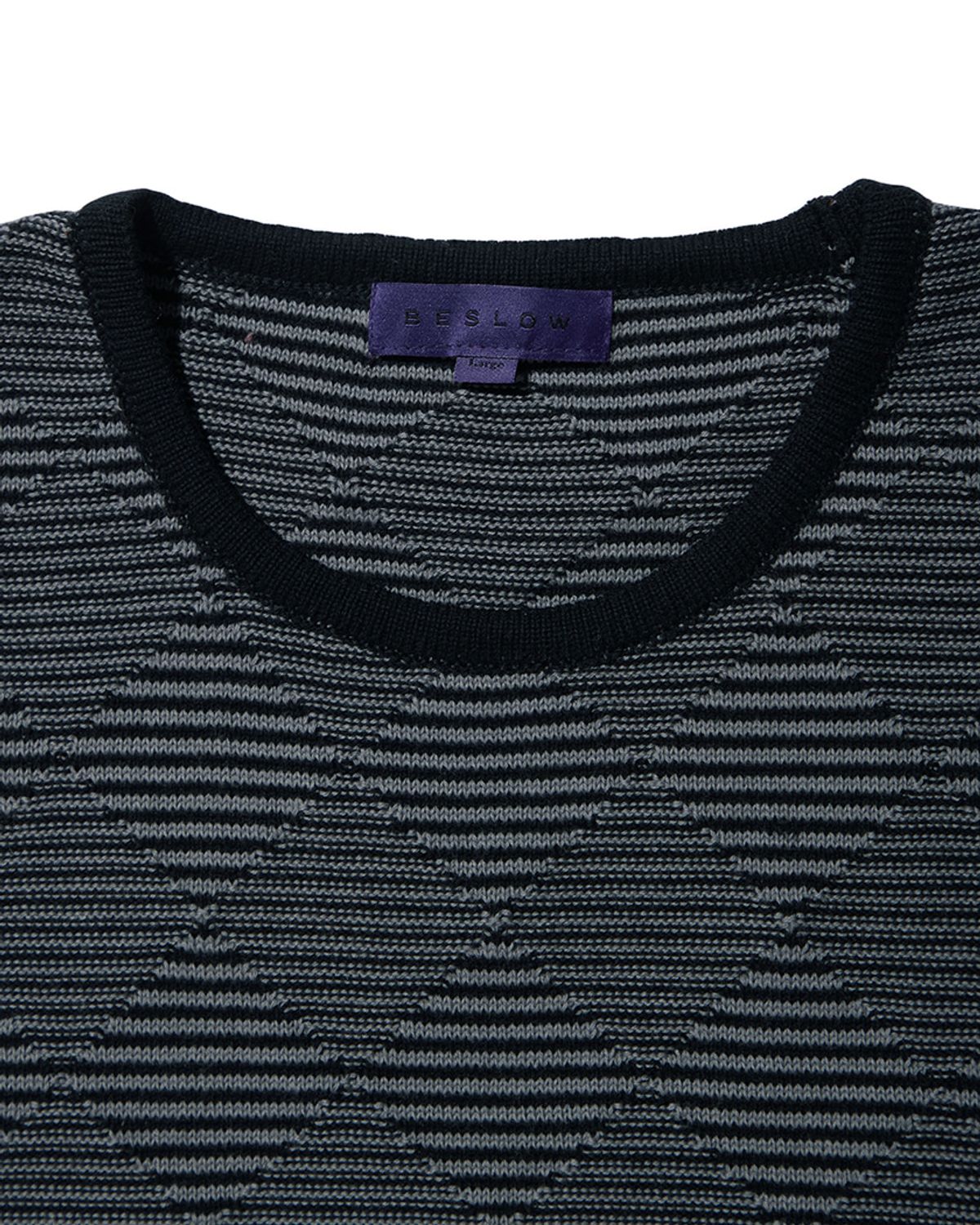 비슬로우(BESLOW) CHECKER BOARD KNIT VEST BLACK GREY