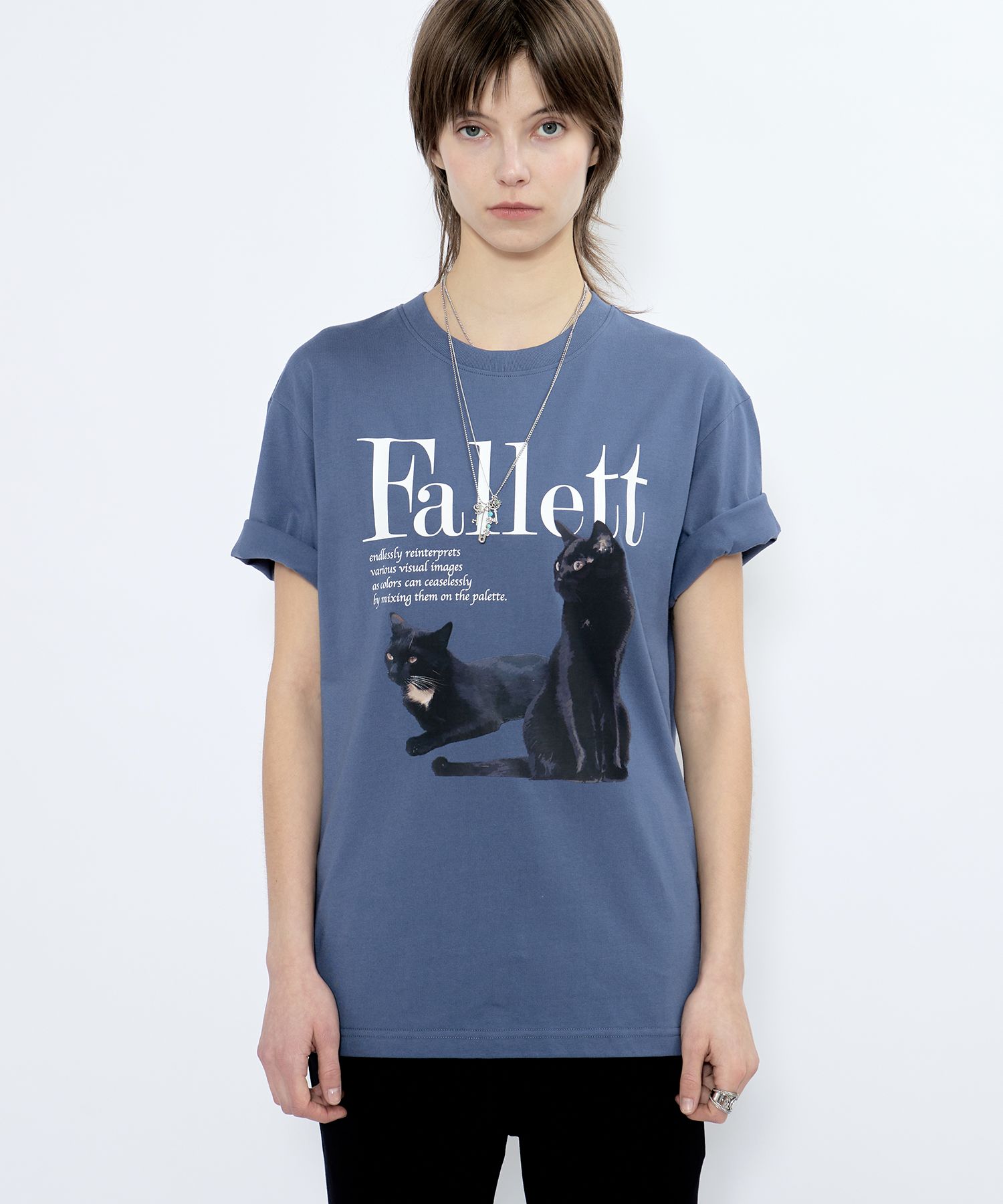 Tシャツ・カットソー PAULA CANOVAS DEL VAS AT004 SHORT SLEEVE T-SHIRT BLACK PAULA CANOVAS DEL VAS SHORT SLEEVE PRINTED TEE GREY | 50%OFF