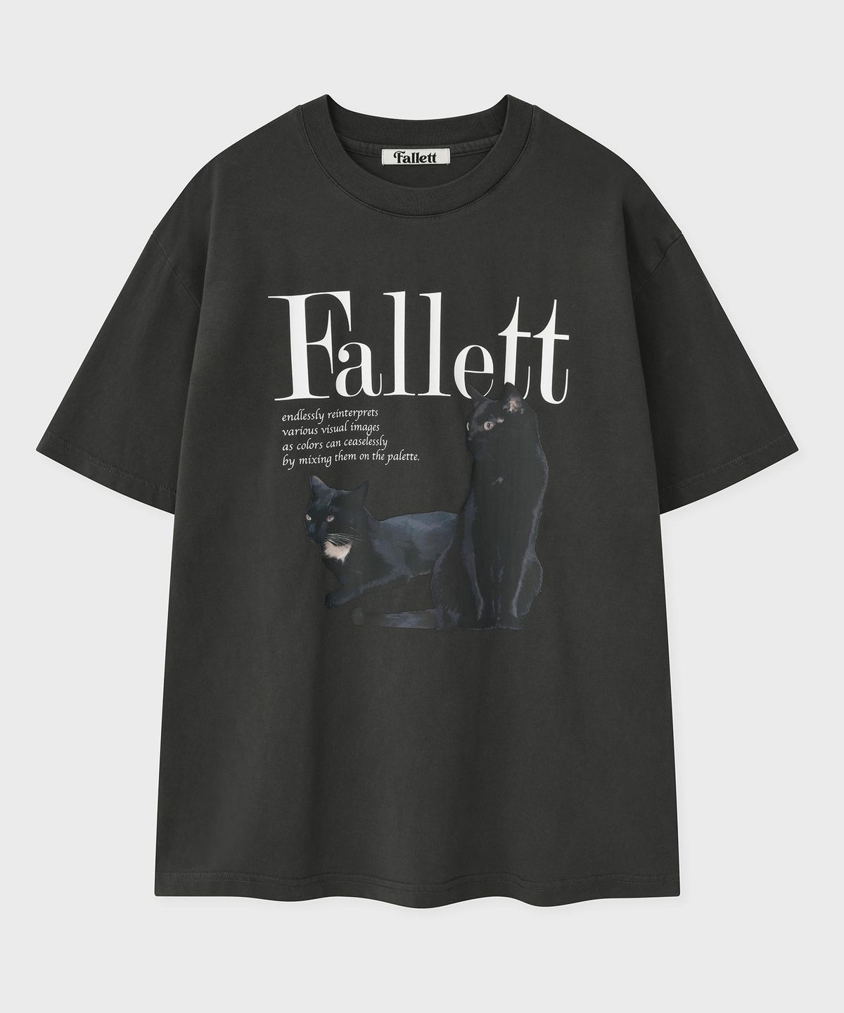 팔렛(FALLETT) 듀스 네로 반팔티 피그먼트 차콜