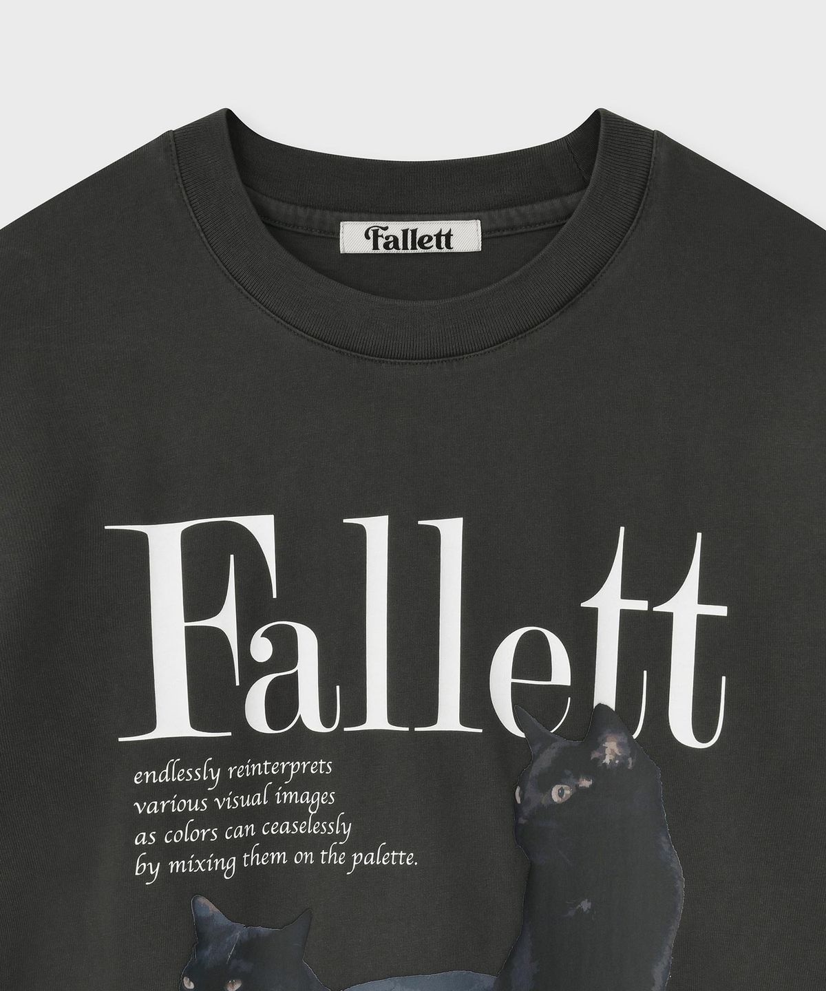 팔렛(FALLETT) 듀스 네로 반팔티 피그먼트 차콜