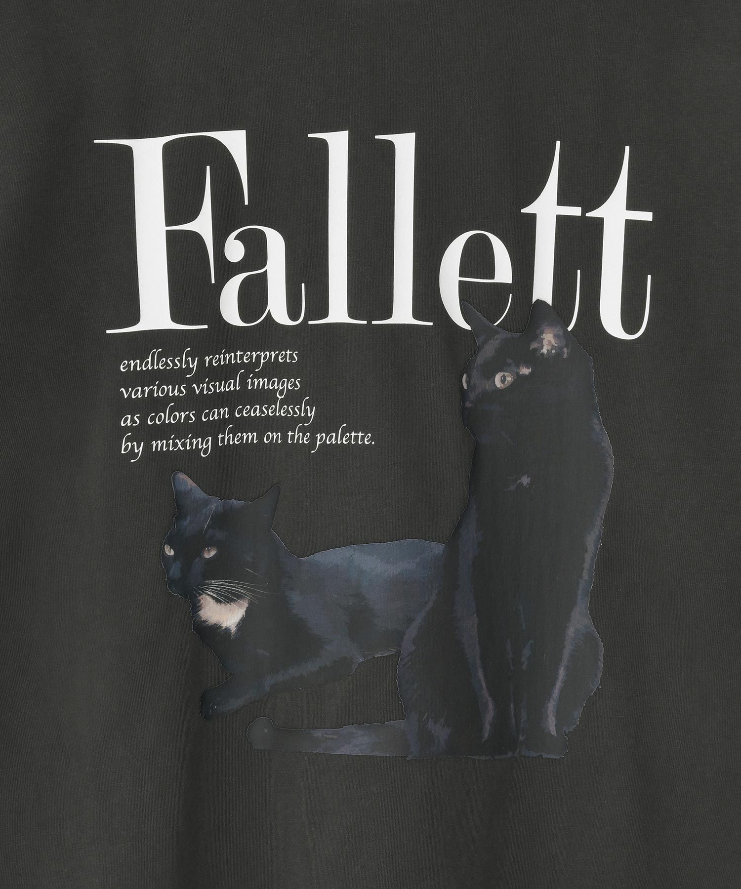 MUSINSA | FALLETT Deux Nero Short Sleeve Tee Pigmented Charcoal