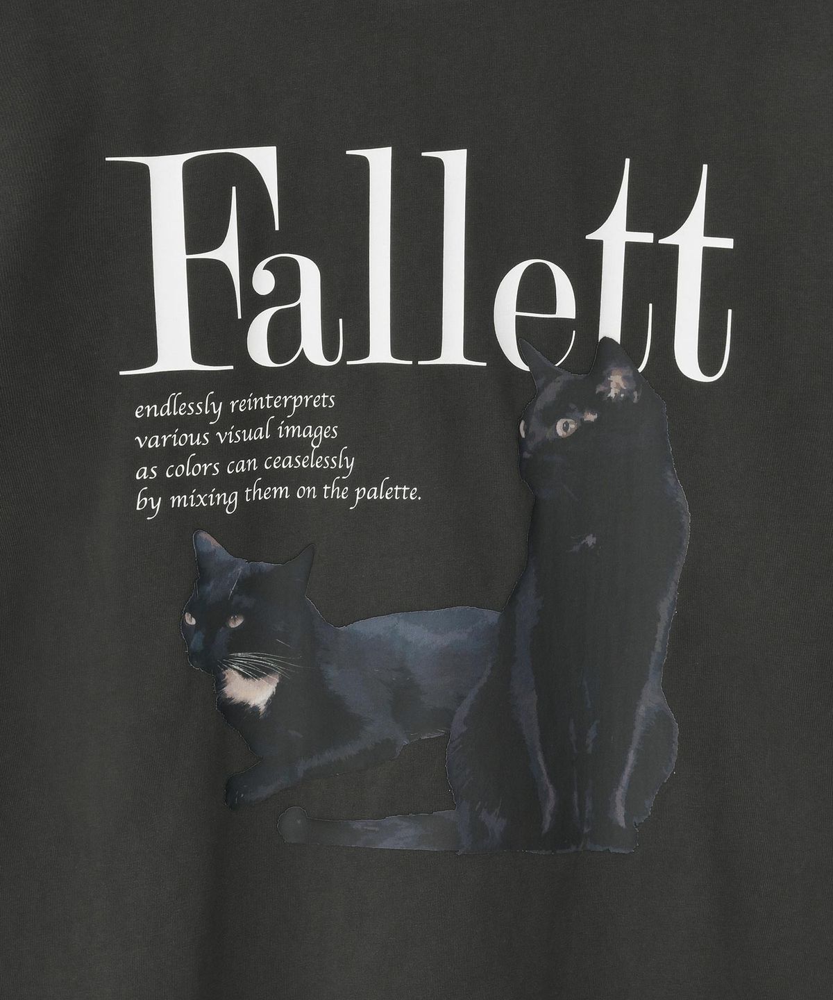 팔렛(FALLETT) 듀스 네로 반팔티 피그먼트 차콜