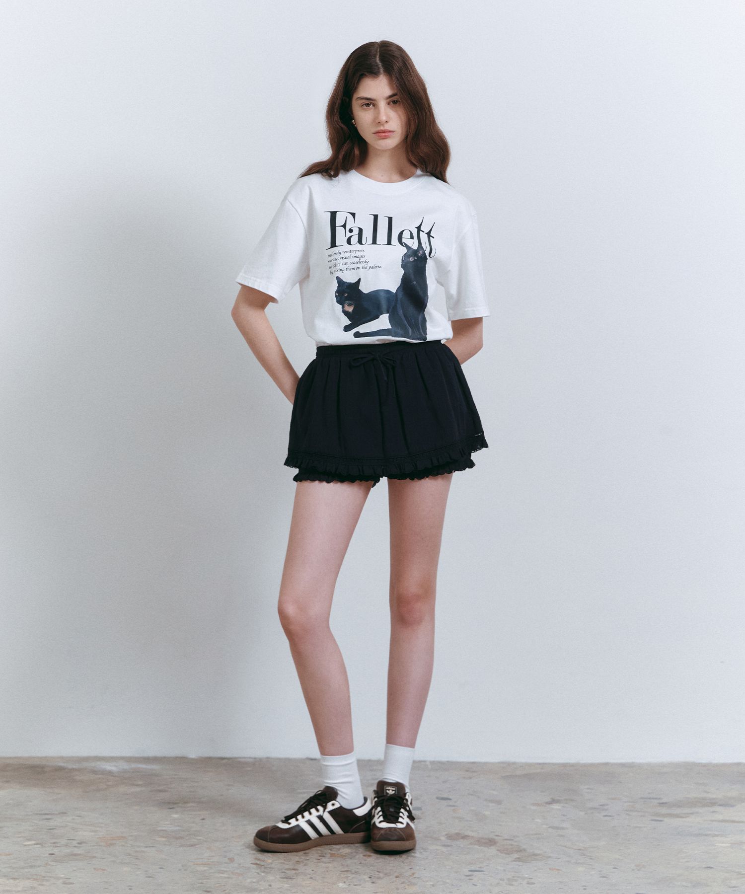 MUSINSA | FALLETT Deux Nero Short Sleeve Tee White