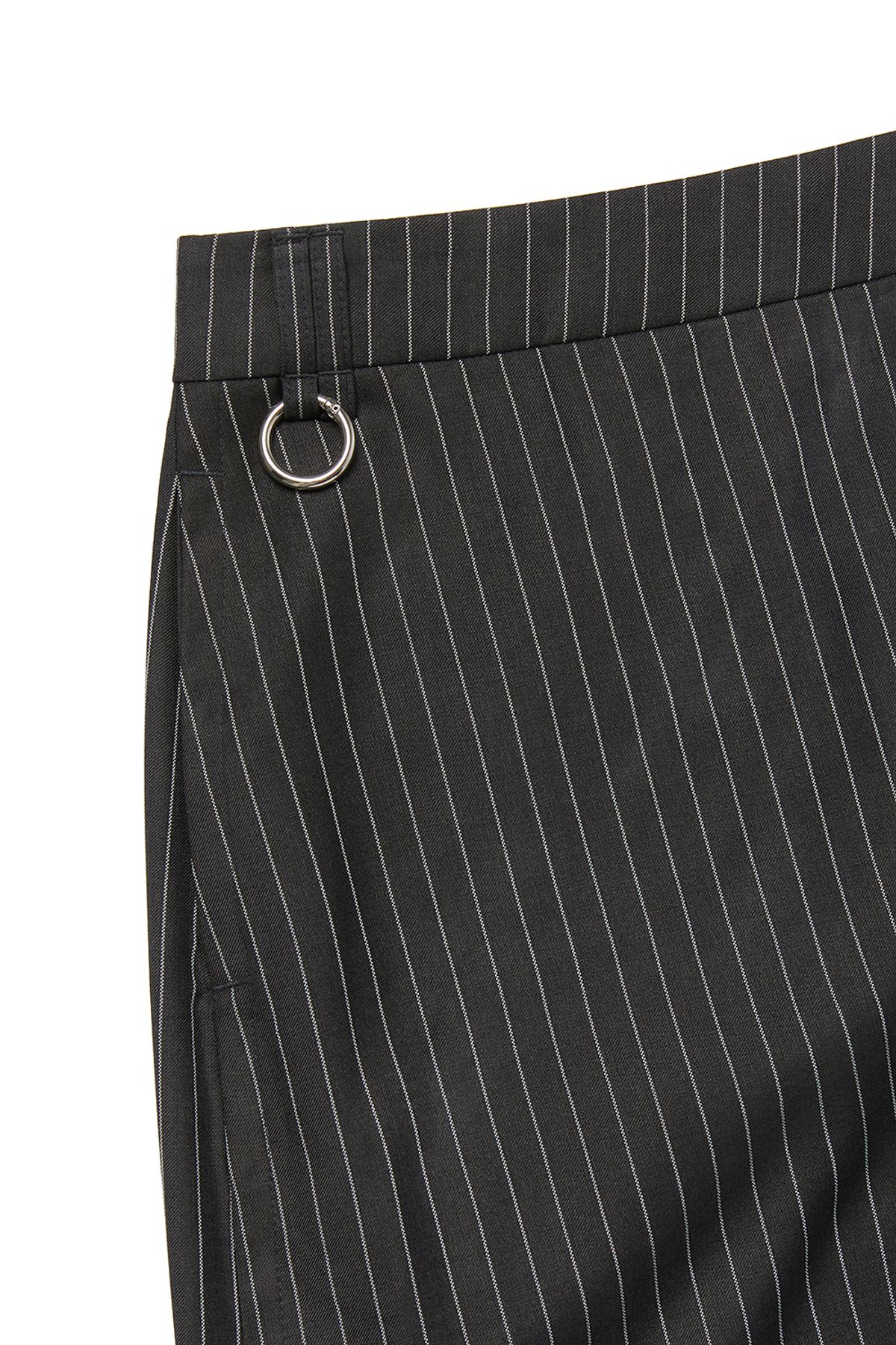 커렌트(CURRENT) ASSYMETRIC LAYERED WRAP SKIRT [CHARCOAL GREY]