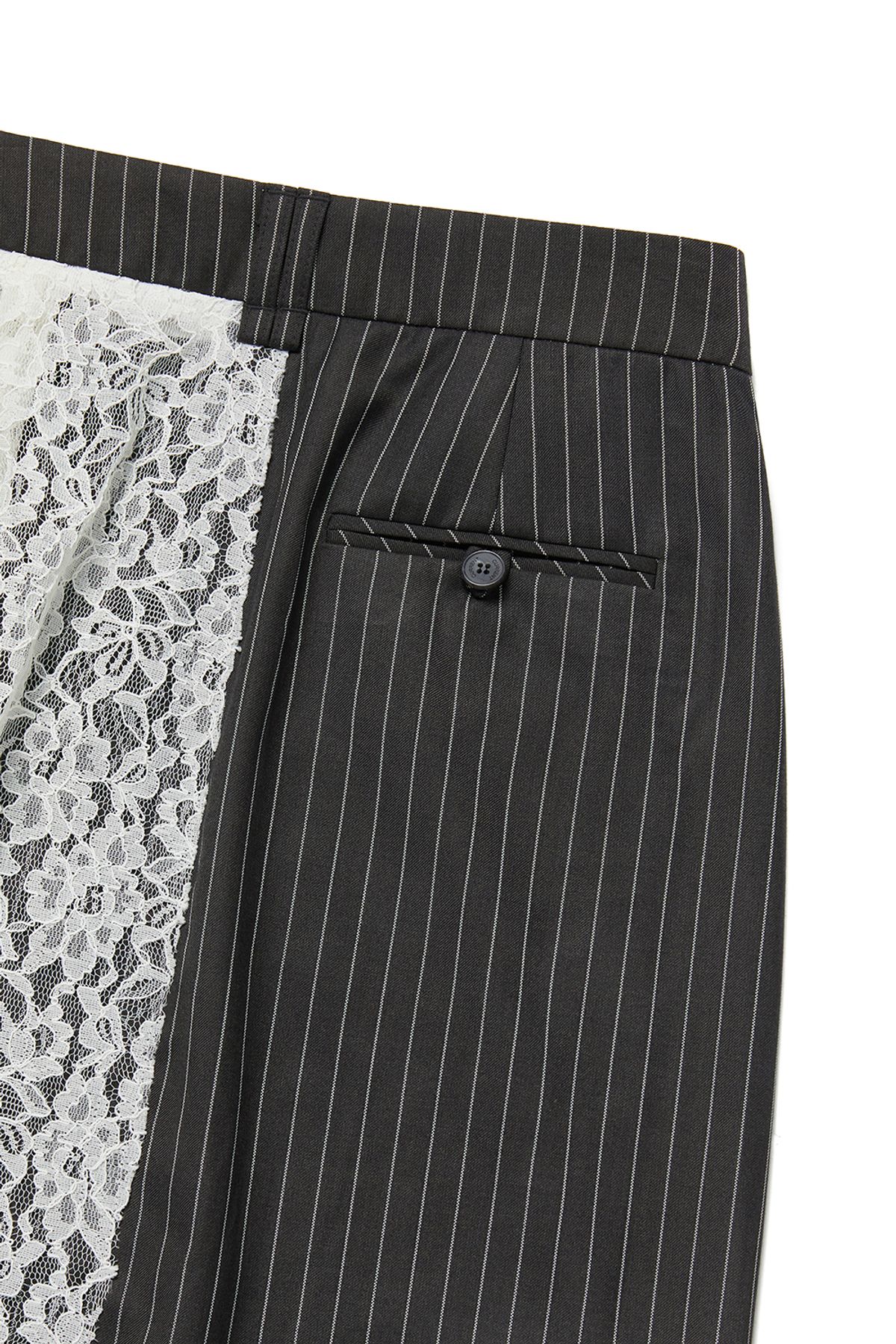 커렌트(CURRENT) ASSYMETRIC LAYERED WRAP SKIRT [CHARCOAL GREY]