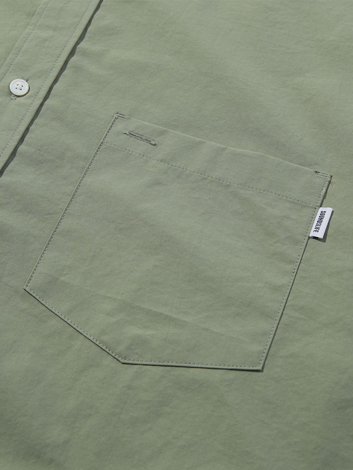 사운즈라이프(SOUNDSLIFE) Side Loop Big Fit Shirt Khaki