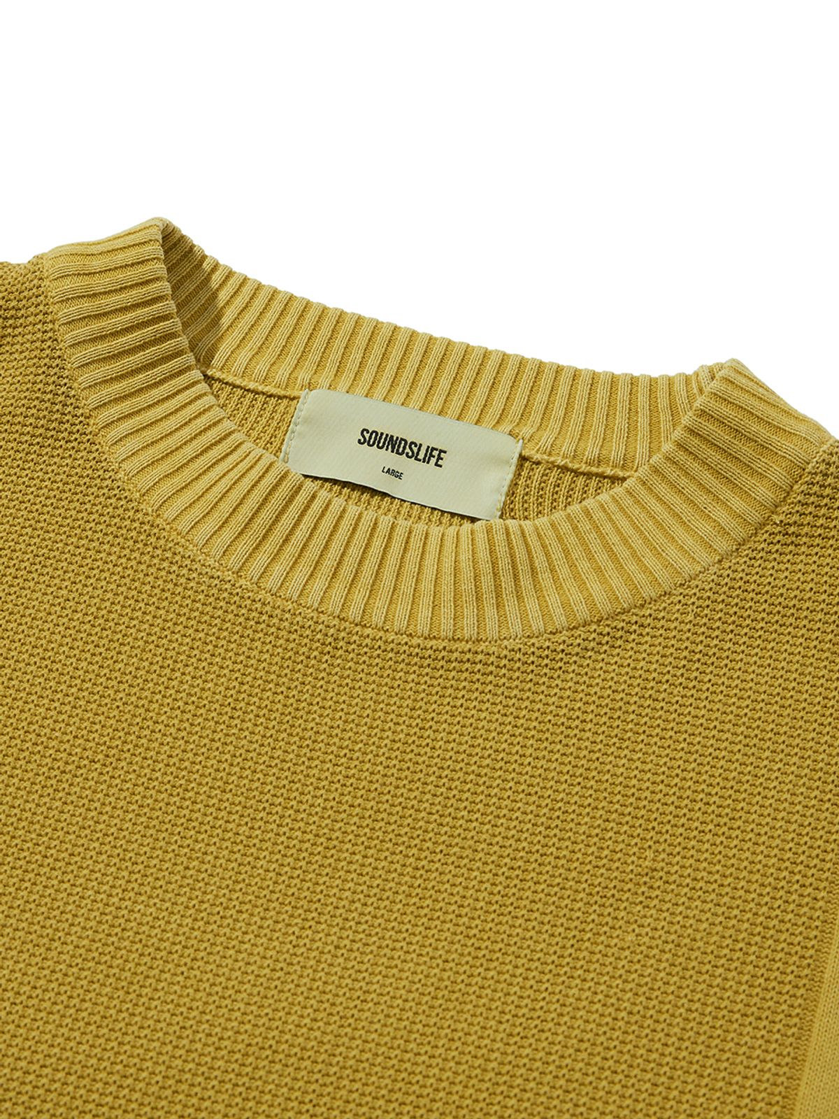 사운즈라이프(SOUNDSLIFE) Double Faced Pullover Knit Yellow