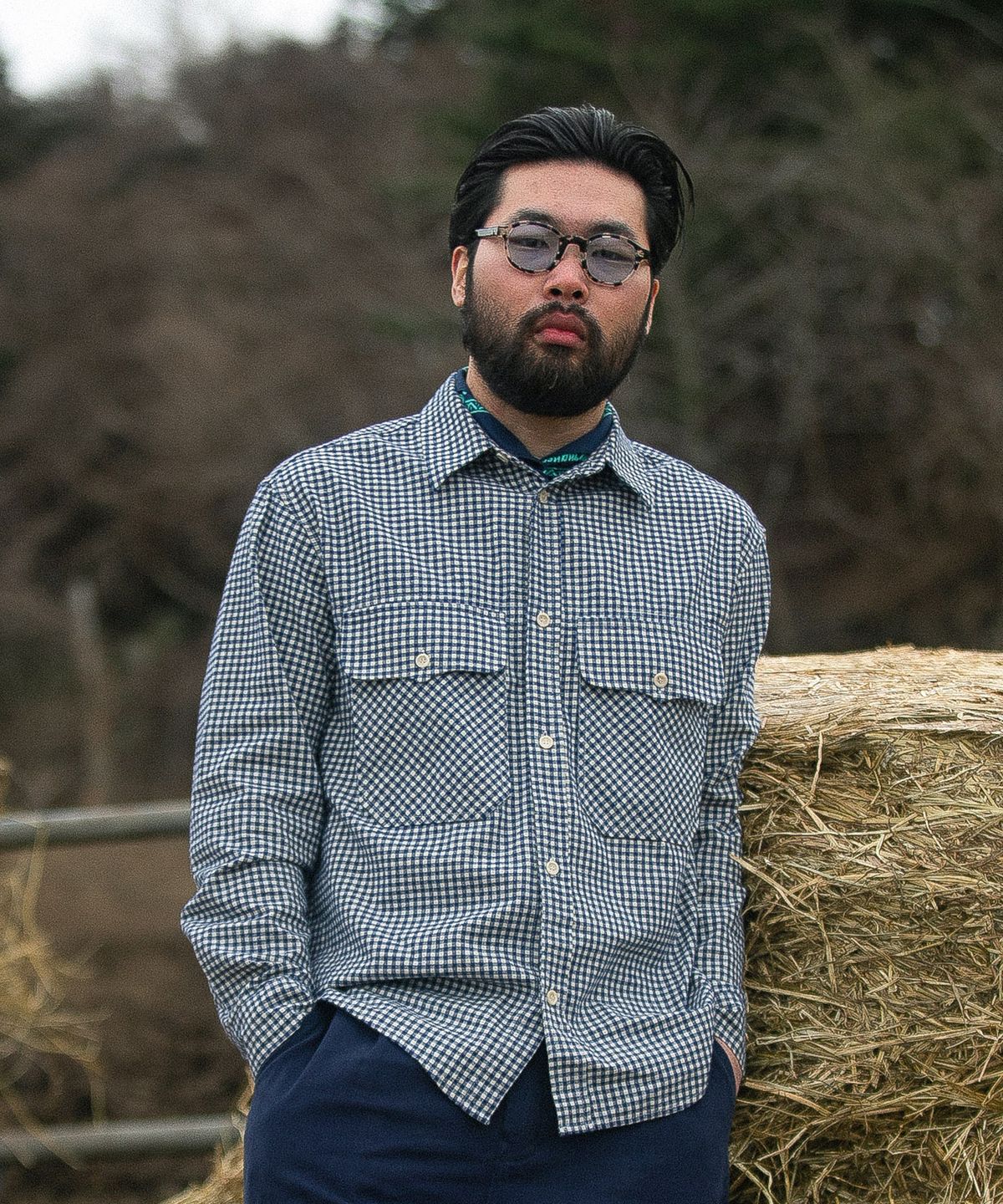 비디알(VDR) GINGHAMCHECK SHIRTS [Blue]