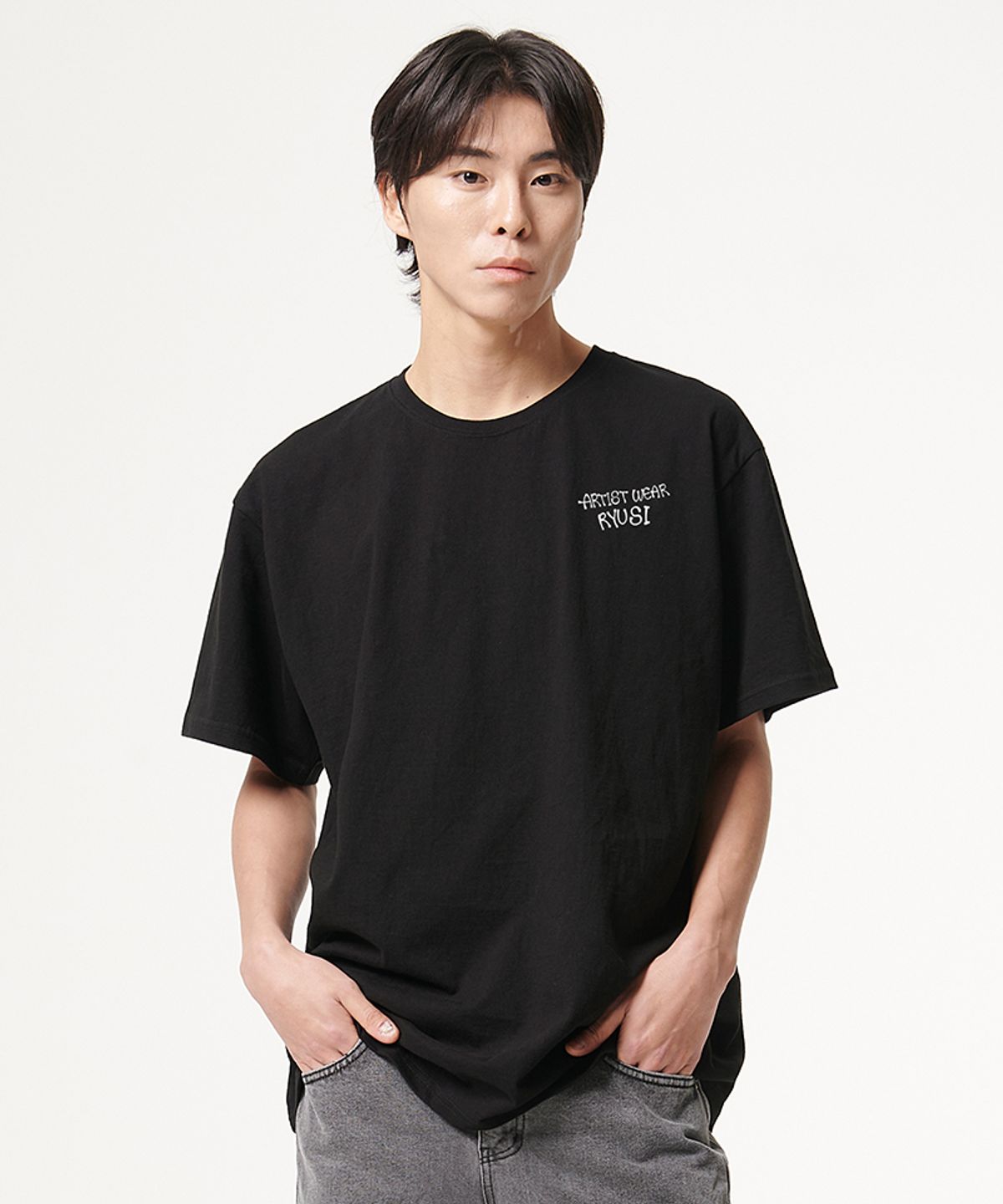 아티스트웨어(ARTISTWEAR) [ATW X RUYSI] 해태 반팔티_BK
