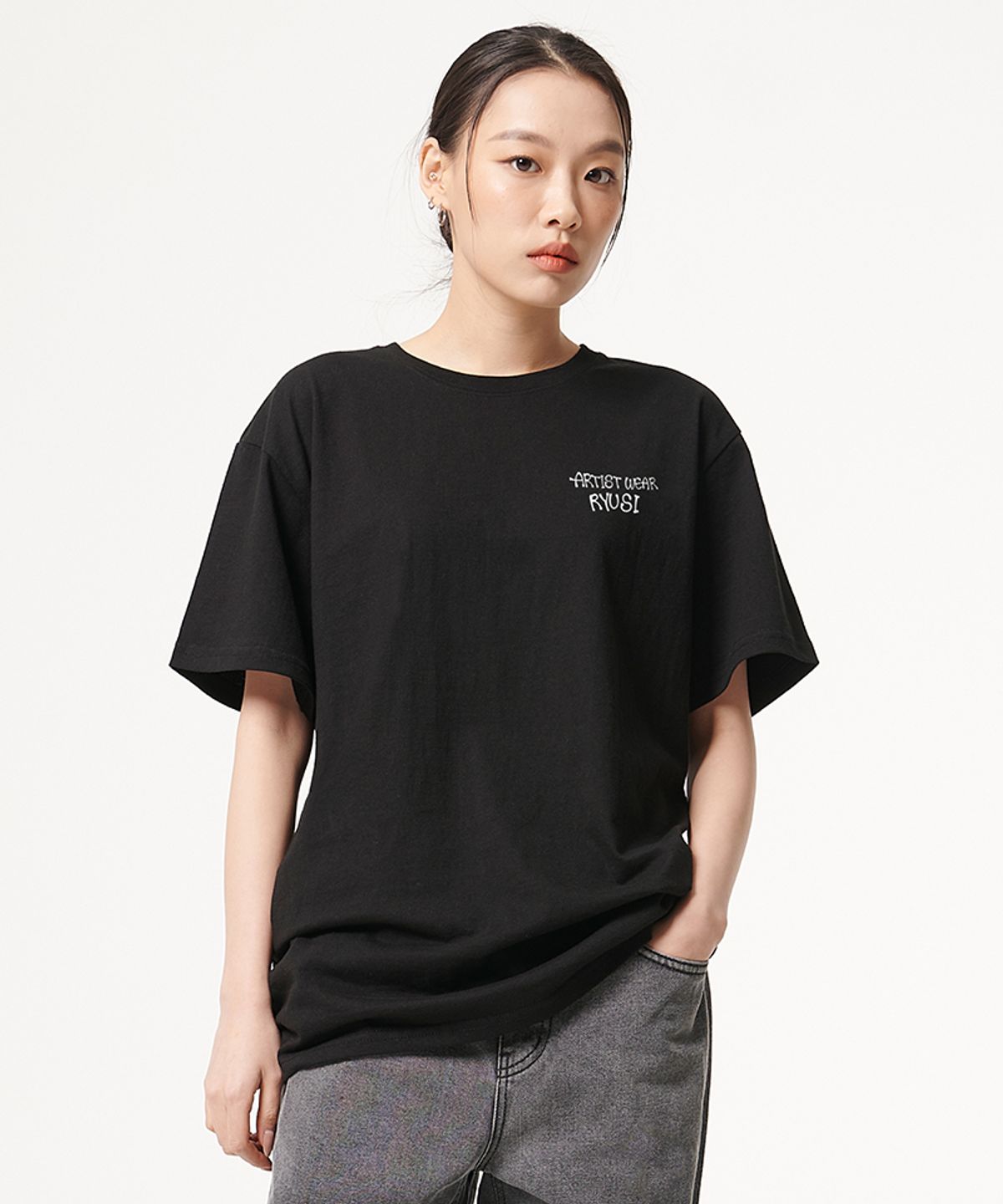 아티스트웨어(ARTISTWEAR) [ATW X RUYSI] 해태 반팔티_BK