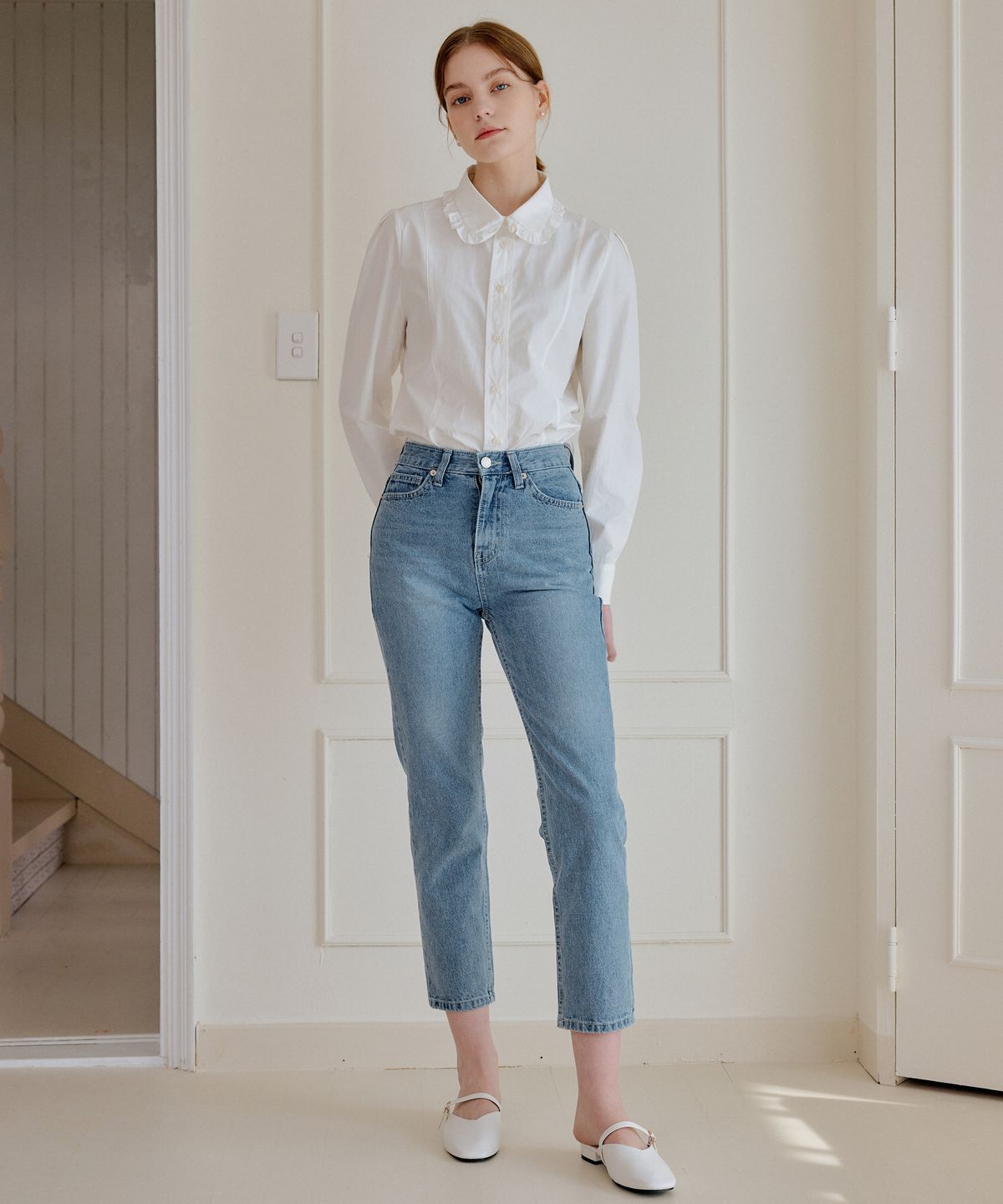 엽페(YUPPE) GRAY STRAIGHT DENIM_GRAY