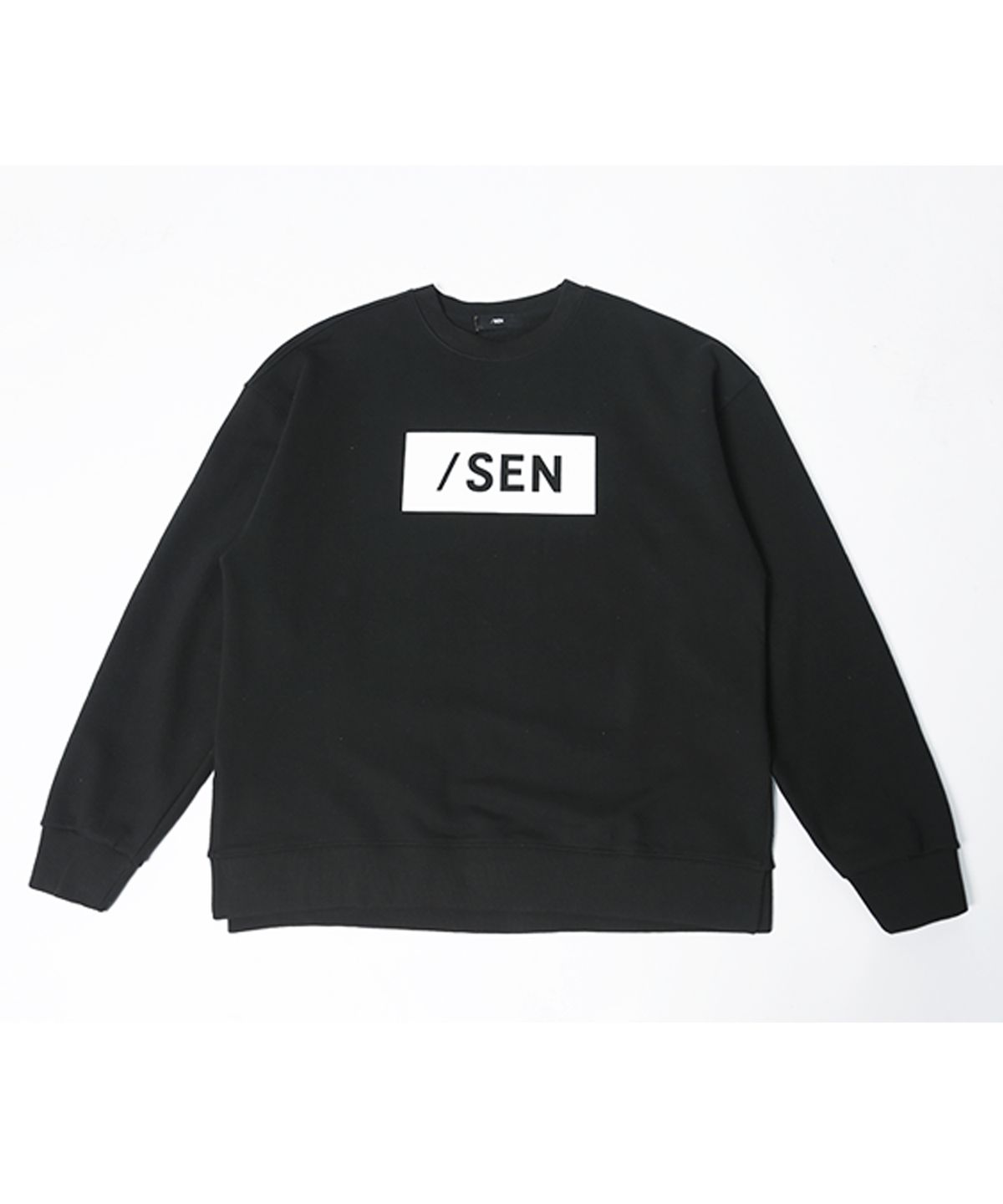 몽키플라워(Monkey Flower) 공용 박스로고 루즈핏 스웻셔츠/SS2WMT04U  BLACK
