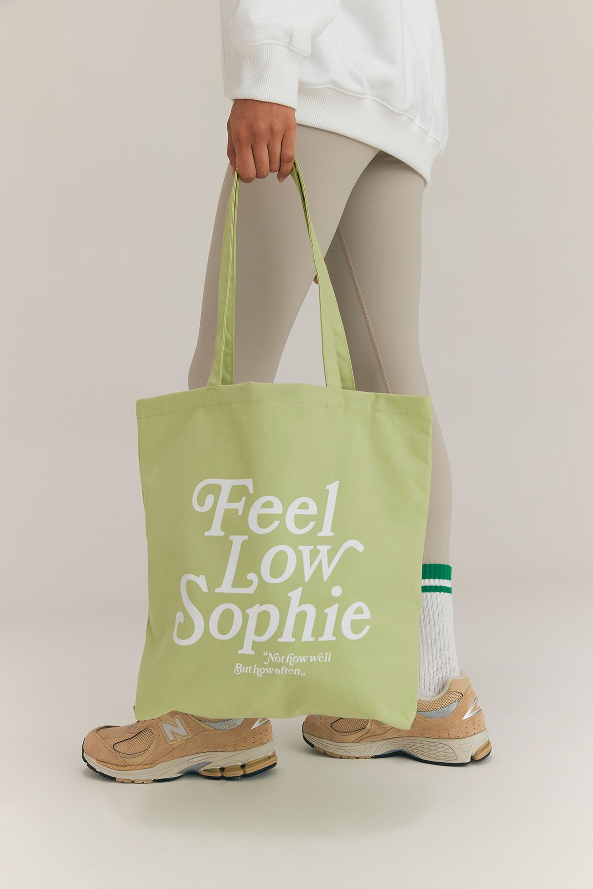 필로소피(FEEL LOW SOPHIE) 베이직 로고 토트 에코백 그린
