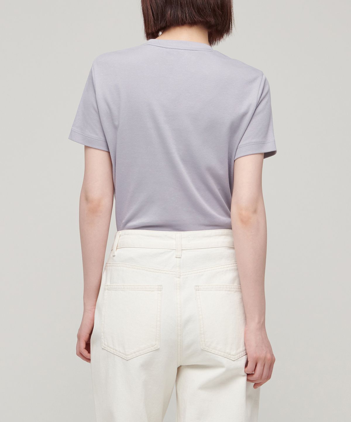 무신사 스탠다드 우먼(MUSINSA STANDARD WOMAN) 우먼즈 베이식 크루 넥 티셔츠 [퍼플 그레이]