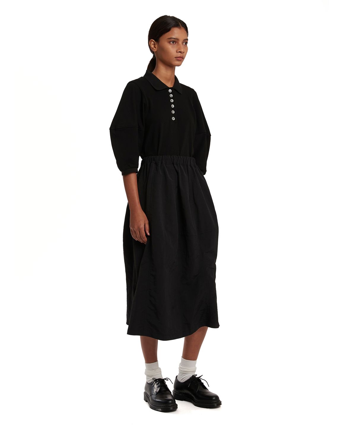 트렁크프로젝트(TRUNK PROJECT) Ballooned Sleeves PK Shirt_Black
