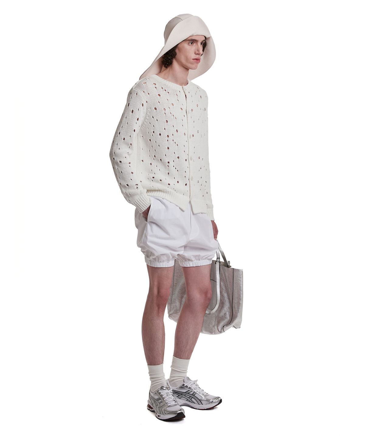 트렁크프로젝트(TRUNK PROJECT) Destroyed Cardigan_White