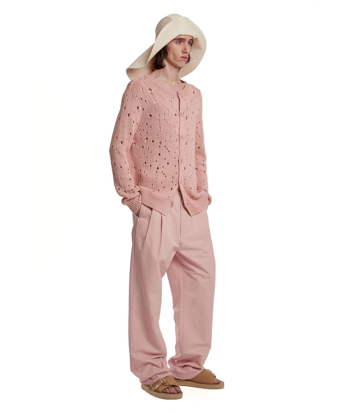 트렁크프로젝트(TRUNK PROJECT) Destroyed Cardigan_Pink