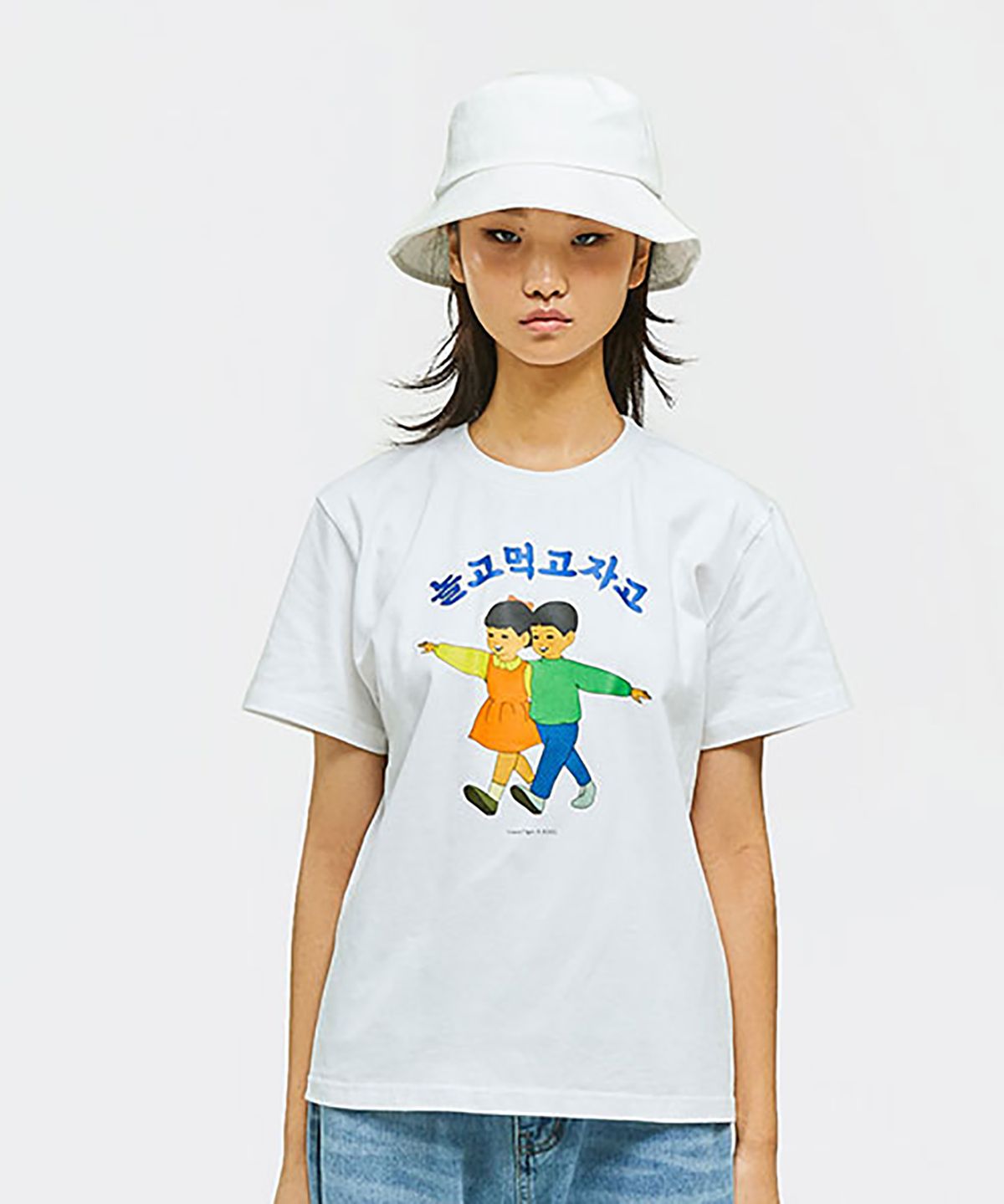 티니타이거(TEENYTIGER) Play Eat and Sleep short sleeve T-shirts (White)