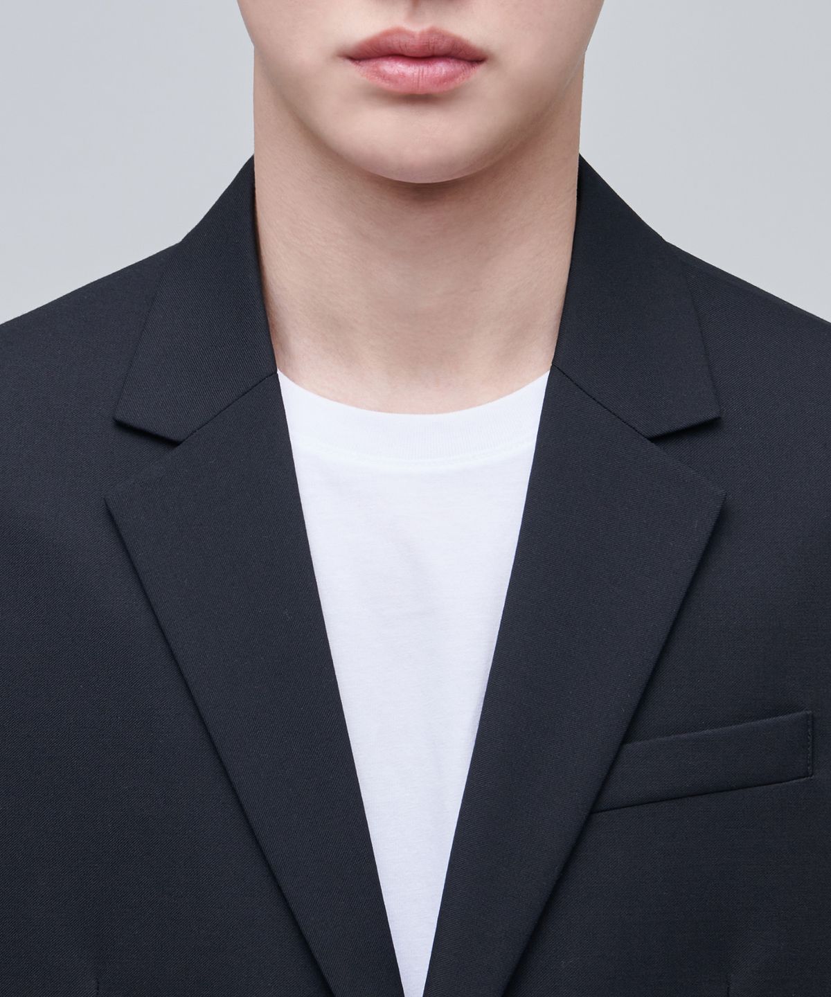 무신사 스탠다드(MUSINSA STANDARD) 울 블렌드 릴렉스드 베이식 블레이저 [네이비]