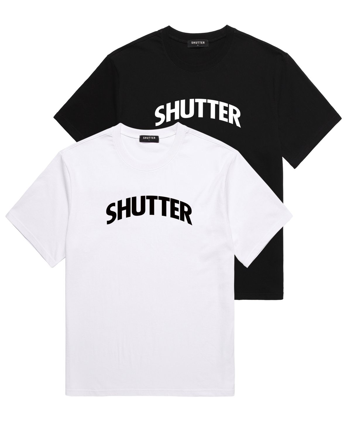 셔터(SHUTTER) 아치 로고 반팔 티셔츠 (SDTS201) 블랙