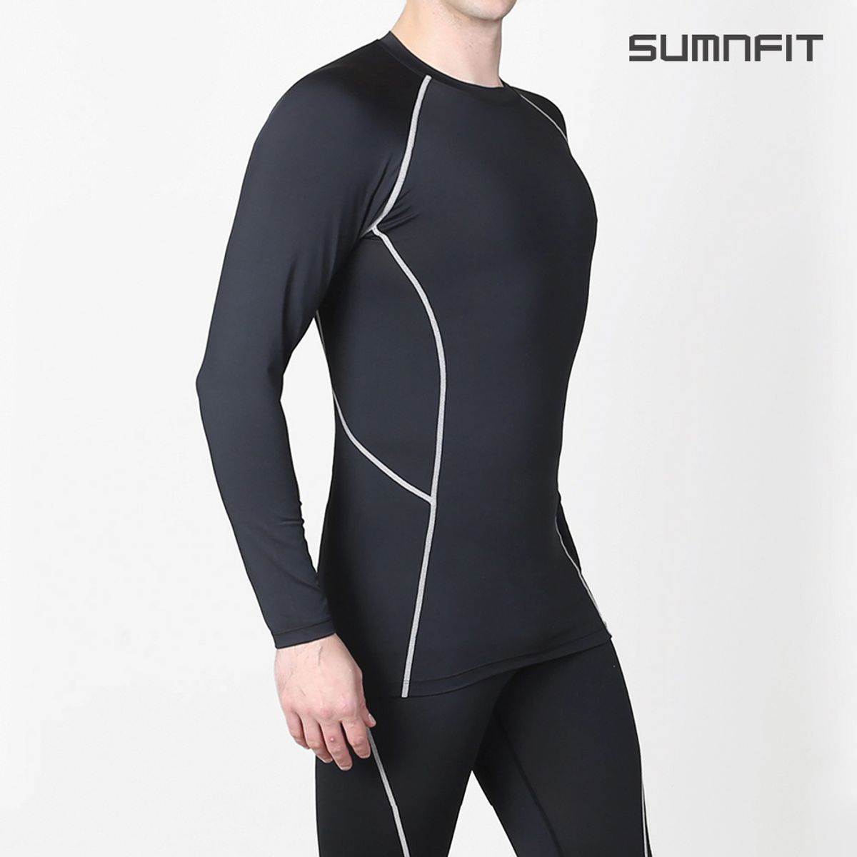썸앤핏(SUMNFIT) 블락 긴팔 언더레이어