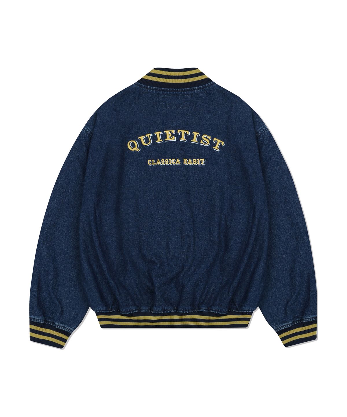 콰이어티스트(QUIETIST) QT 데님 바시티 자켓-블루