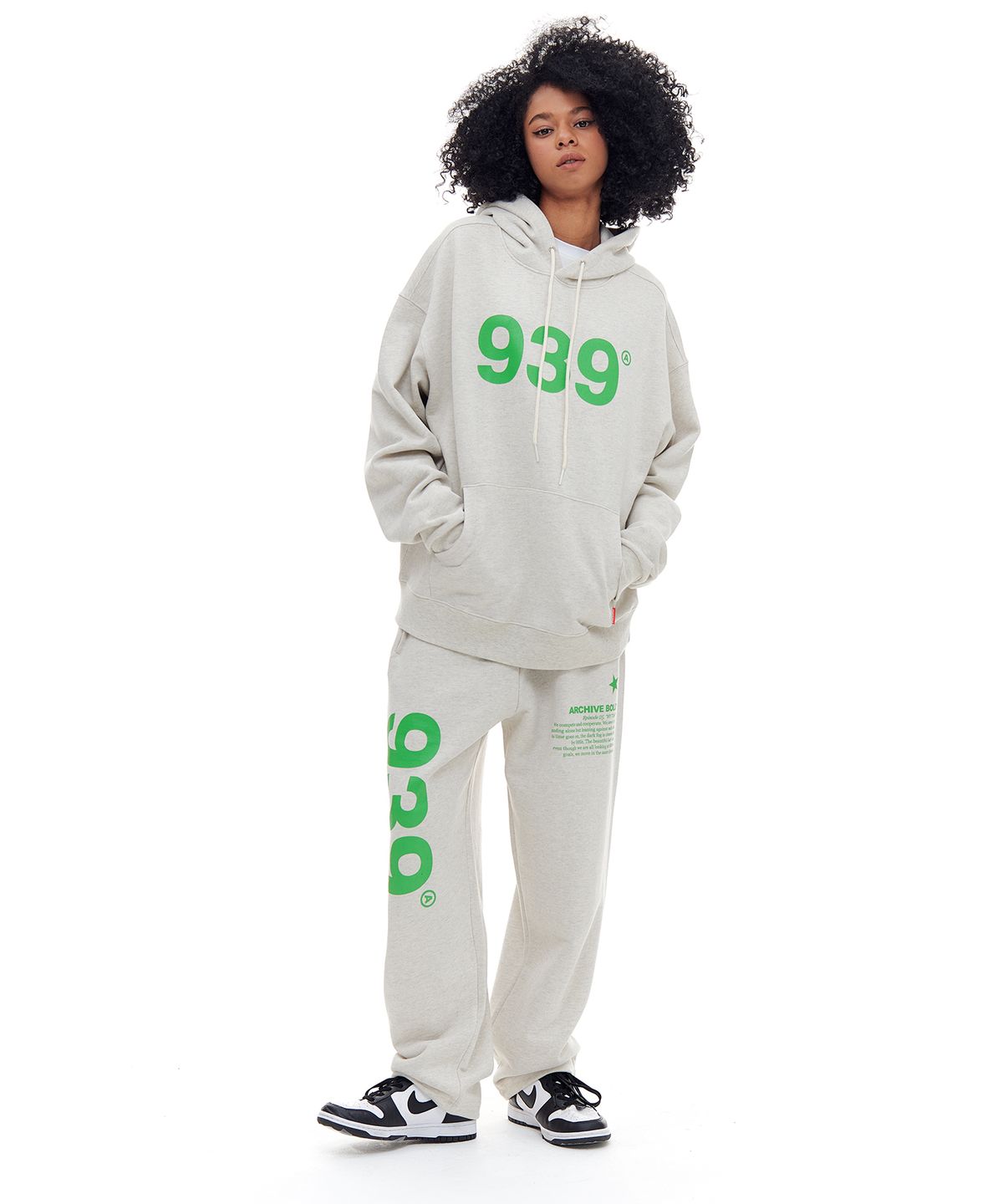 아카이브 볼드(ARCHIVE BOLD) 939 LOGO HOOD (OATMEAL)