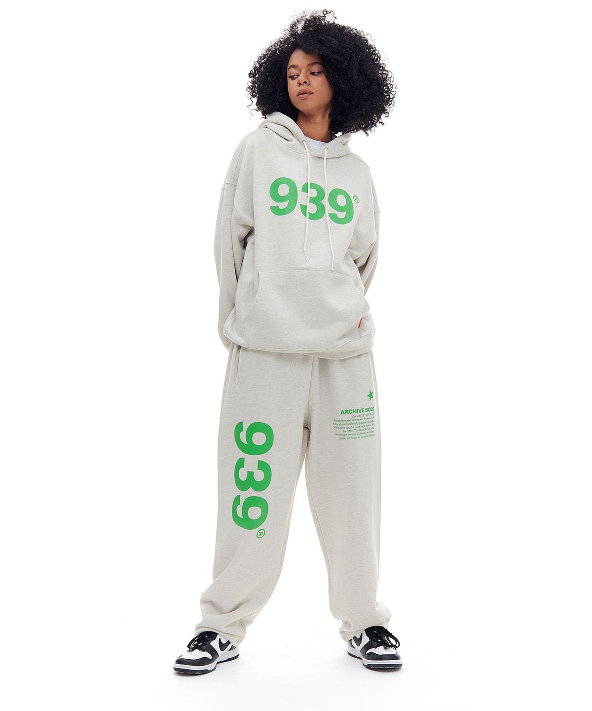 아카이브 볼드(ARCHIVE BOLD) 939 LOGO HOOD (OATMEAL)