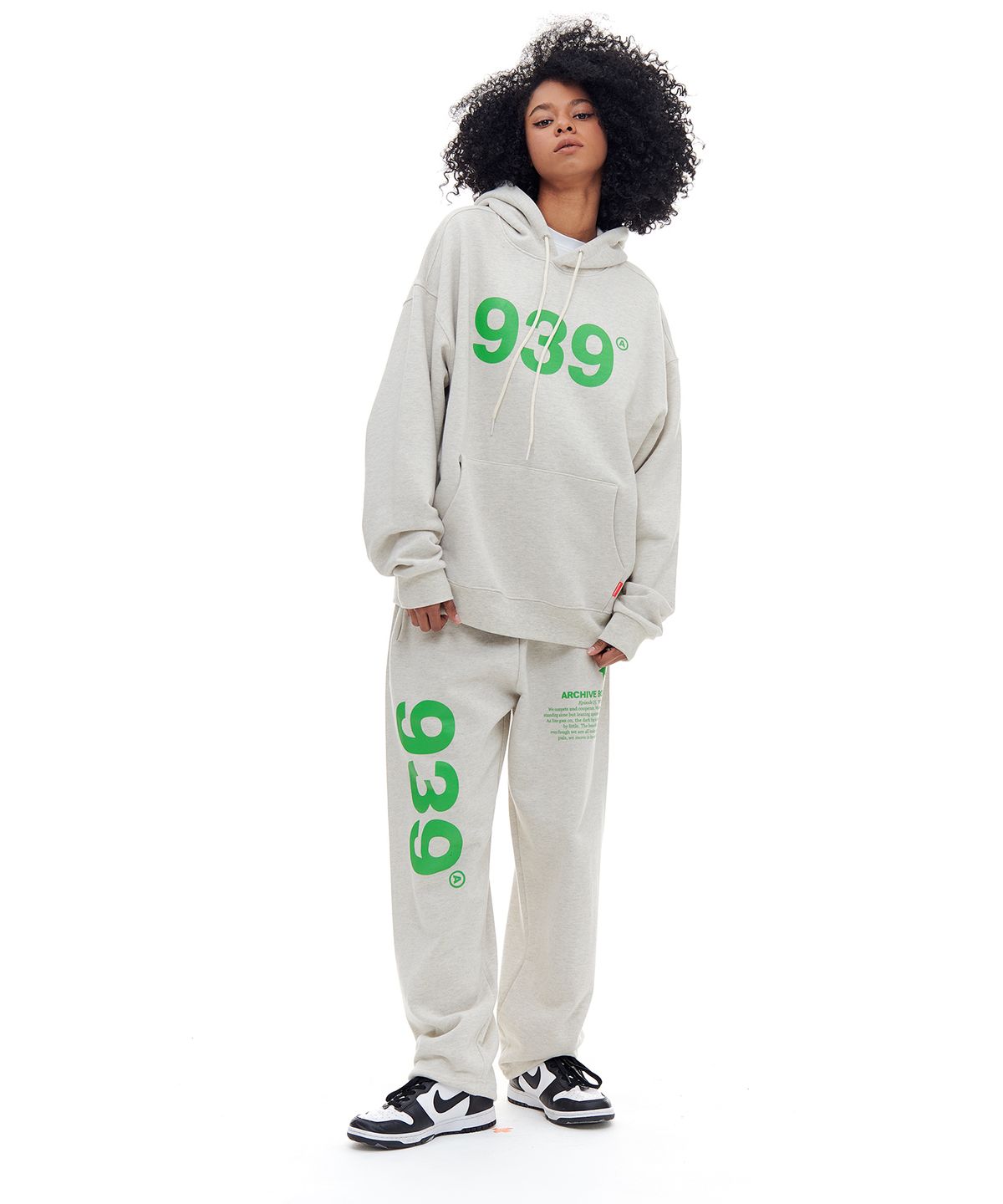 아카이브 볼드(ARCHIVE BOLD) 939 LOGO SWEAT PANTS (OATMEAL)
