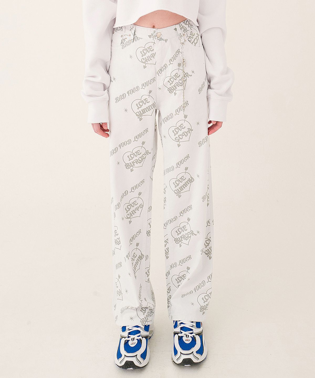 메인부스(MAINBOOTH) Love JF Denim Pants(WHITE)