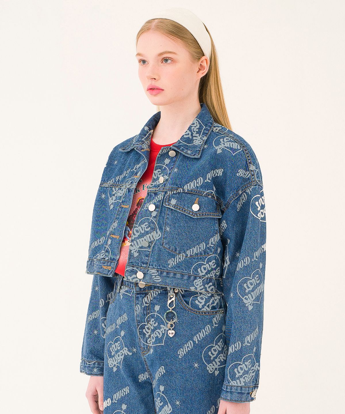 메인부스(MAINBOOTH) Love JF Crop Jacket(BLUE)