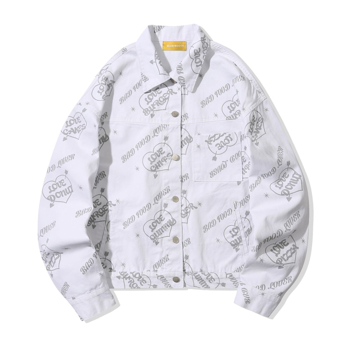 메인부스(MAINBOOTH) Love JF Denim Jacket(WHITE)